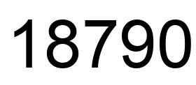 Number 18790 black image