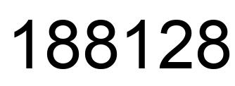 Number 188128 black image