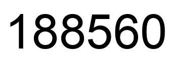 Number 188560 black image