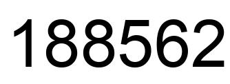 Number 188562 black image