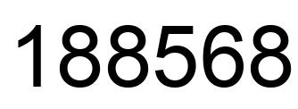 Number 188568 black image