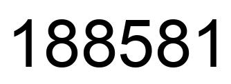 Number 188581 black image