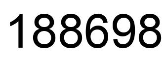Number 188698 black image
