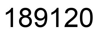 Number 189120 black image