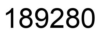 Number 189280 black image