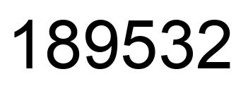 Number 189532 black image
