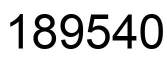 Number 189540 black image