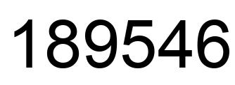 Number 189546 black image