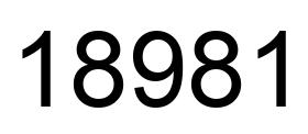 Number 18981 black image