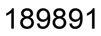 Number 189891 black image