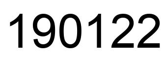 Number 190122 black image