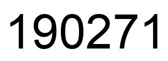 Número 190271 imagen negro