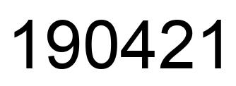 Número 190421 imagen negro