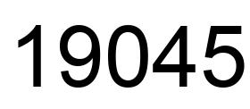 Number 19045 black image