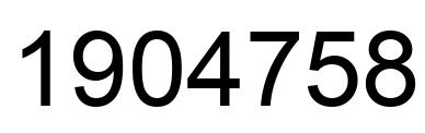 Number 1904758 black image