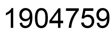 Number 1904759 black image
