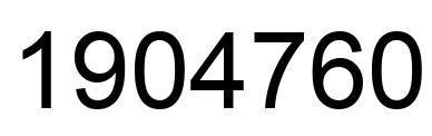 Number 1904760 black image