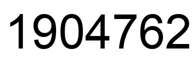 Number 1904762 black image