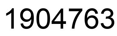 Number 1904763 black image