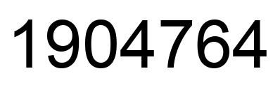 Number 1904764 black image