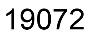 Number 19072 black image