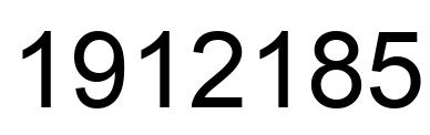 Number 1912185 black image
