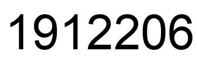 Number 1912206 black image
