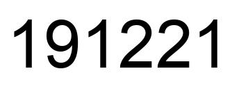 Number 191221 black image