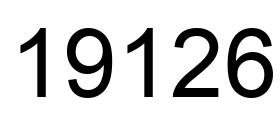 Number 19126 black image