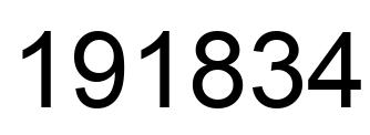 Number 191834 black image