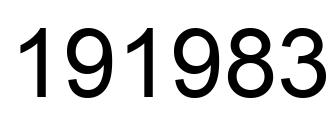 Number 191983 black image