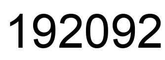 Number 192092 black image
