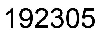 Número 192305 imagen negro