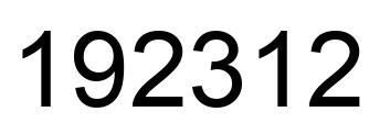 Number 192312 black image