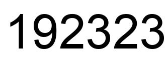 Number 192323 black image