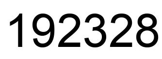 Number 192328 black image