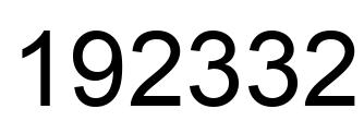 Number 192332 black image
