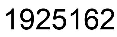 Number 1925162 black image