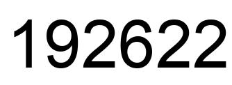 Number 192622 black image
