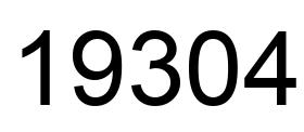 Number 19304 black image