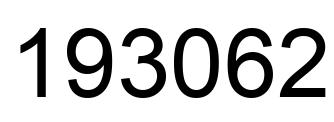 Number 193062 black image