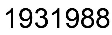 Number 1931988 black image