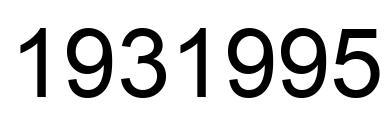 Number 1931995 black image