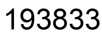Number 193833 black image