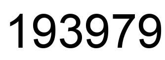 Number 193979 black image