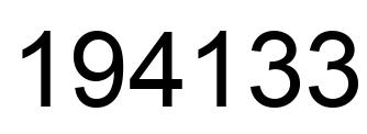 Number 194133 black image