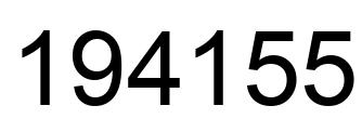 Number 194155 black image