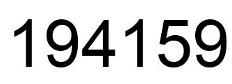 Number 194159 black image