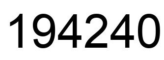 Number 194240 black image
