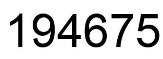 Número 194675 imagen negro